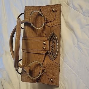 Guess leather purse.  Tan.